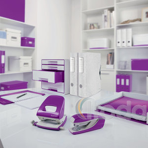 Leitz WOW spirálfüzet, A4, kockás, lila 46380062