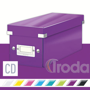 CLICK&STORE CD-doboz, lakkfényű, lila 60410062