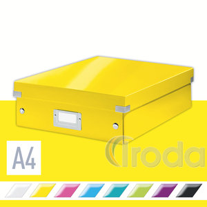 Leitz CLICK&STORE rendszerező doboz, M méret, sárga 60580016