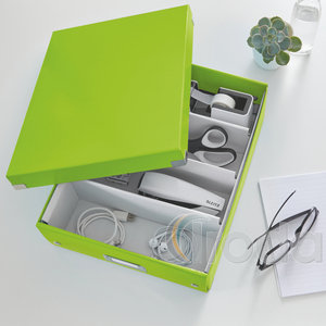 Leitz CLICK&STORE rendszerező doboz, M méret, zöld (60580064 helyettesítője) 60580054