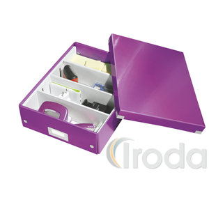 CLICK&STORE rendszerező doboz, M méret, lila 60580062