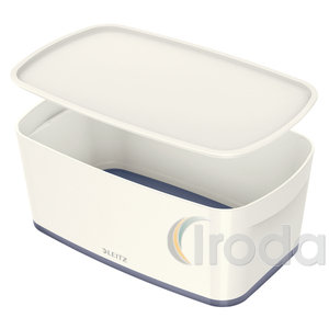 Leitz MyBox tárolódoboz fedővel, kicsi, fehér/szürke 52291001