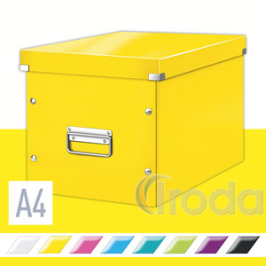 Leitz CLICK&STORE kocka doboz, L méret, sárga 61080016