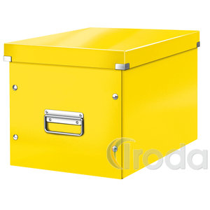 Leitz CLICK&STORE kocka doboz, L méret, sárga 61080016