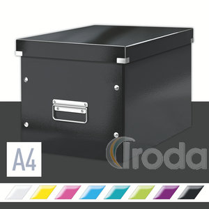 Leitz CLICK&STORE kocka doboz, L méret, fekete 61080095