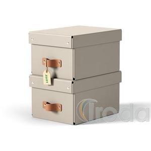 Leitz Puro karton t&aacute;rol&oacute;doboz S m&eacute;ret 2db sz&uuml;rke-b&eacute;zs