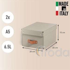 Leitz Puro karton t&aacute;rol&oacute;doboz S m&eacute;ret 2db sz&uuml;rke-b&eacute;zs