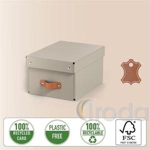 Leitz Puro karton t&aacute;rol&oacute;doboz S m&eacute;ret 2db sz&uuml;rke-b&eacute;zs