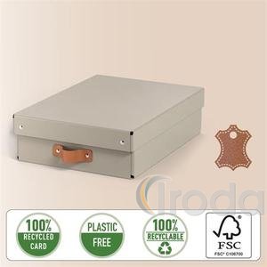 Leitz Puro karton t&aacute;rol&oacute;doboz M m&eacute;ret alacsony 2db sz&uuml;rke-b&eacute;zs