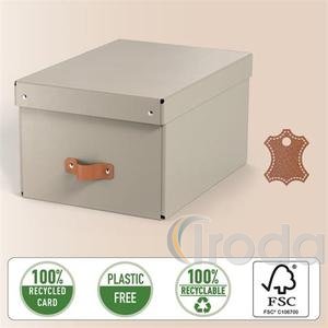 Leitz Puro karton t&aacute;rol&oacute;doboz M m&eacute;ret 2db sz&uuml;rke-b&eacute;zs