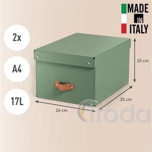 Leitz Puro karton t&aacute;rol&oacute;doboz M m&eacute;ret 2db f&ouml;ldz&ouml;ld