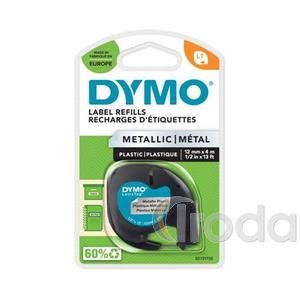 Műanyag szalag Dymo Letratag met&aacute;l ez&uuml;st