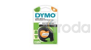 Feliratozószalag Dymo Letratag vasalható, fehér,  12mmx2fm