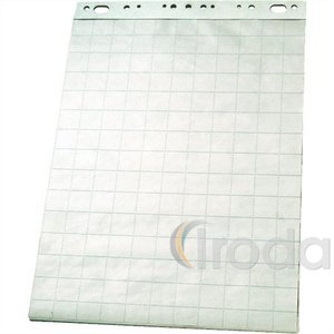 Flipchart pap&iacute;r 60x85cm sima/kock&aacute;s lapok,  feh&eacute;r Esselte 96551