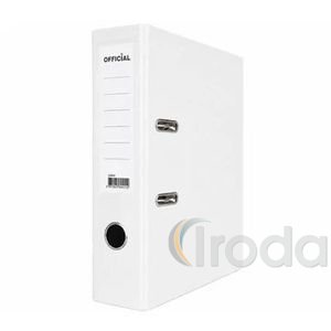 Official Emelőkaros iratrendező A/4 5cm feh&eacute;r, &eacute;lv&eacute;dő n&eacute;lk&uuml;l