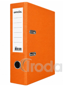 Official Emelőkaros iratrendező A/4 7cm narancss&aacute;rga,  &eacute;lv&eacute;dő n&eacute;lk&uuml;l