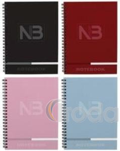 Spirálfüzet T-Creativ Notebook 3 A/4,120 lapos(2x40 vonal+1x40 négyzet) karton borító, bársony fólia+ UV lakk