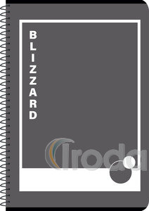 Spirálfüzet A4 kockás, 70 lapos, szürke, Blizzard