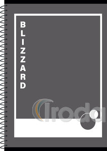 Spirálfüzet A5 kockás, 70 lapos, szürke, Blizzard