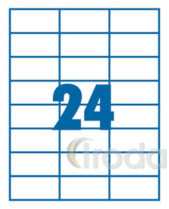 Etikett 70x37mm 24 címke/lap 100 ív/doboz, Star Office