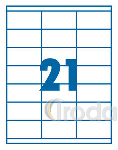 Etikett 70x42,3mm 21 címke/lap 100 ív/doboz, StarOffice