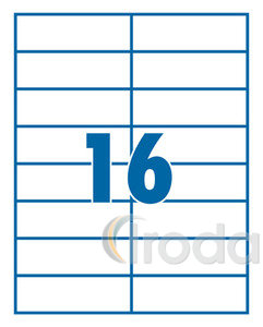 Etikett 105x37mm 16 c&iacute;mke/lap 100 &iacute;v/doboz