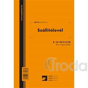Pátria Szállítólevél 50×3 A5 álló, B.10-70/V/3/50