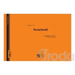 Pátria Fuvarlevél 50x3  lapos D.GEPJ.17/V, A4 fekvő, tűzött