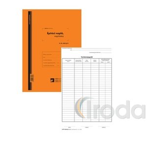 Pátria Építési napló 25x2 lapos tömb + 9db 2 lapos garnitúra A4 B.ETI.820/UJ/V
