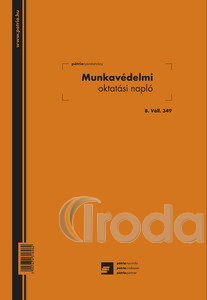 Munkavédelmi oktatási napló A/4 álló, 24 lapos, B.ALL.349
