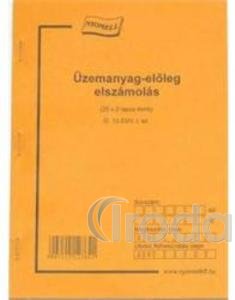 Készpénzigénylés üzemanyag előlegre 25x2 lapos tömb A/5 álló, D.12-50/V