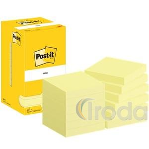Öntapadós jegyzettömb 76x76 sárga 12x100lap / doboz 3M Post-it