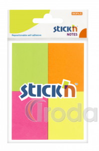 &Ouml;ntapad&oacute;s jegyzett&ouml;mb 38x51, neon mix, 4x50lap Stick'n