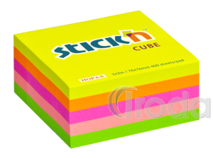 Önt.jegyzet Stick'N 76x76 neon szivárvány, 400 lap