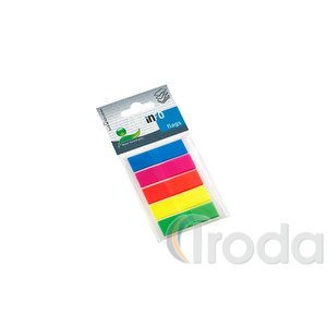 Jel&ouml;lő c&iacute;mke 5sz&iacute;n, 12,5x43mm, 5x25 &aacute;tl&aacute;tsz&oacute; műanyag lapok