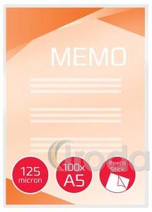 Lamináló fólia  A/5 125mic, öntapadó 100db/csomag
