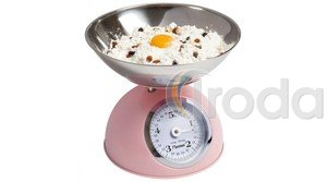 Bestron konyhai tálas mérleg, RETRO RÓZSASZÍN 5KG/20G