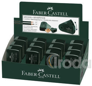 Faber-Castell Hegyező CASTELL 9000 dupla tart&aacute;lyos m&eacute;regz&ouml;ld sz&iacute;nben (standard &eacute;s Jumbo ceruz&aacute;hoz)