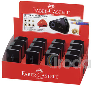 Faber-Castell Hegyező  dupla tart&aacute;lyos SLEEVE fekete sz&iacute;nben (standard &eacute;s Jumbo ceruz&aacute;hoz)
