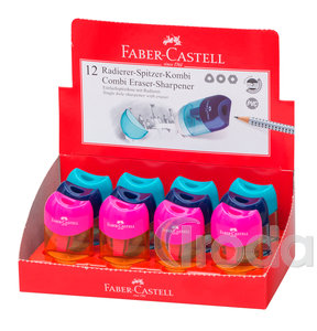 Faber Castell Rad&iacute;r+hegyező, combi mini / vegyes sz&iacute;n