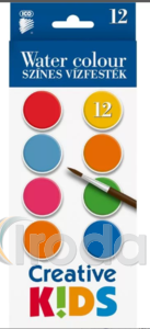 Vízfesték 12db-os nagy 28mm gombokkal Creative Kids ICO