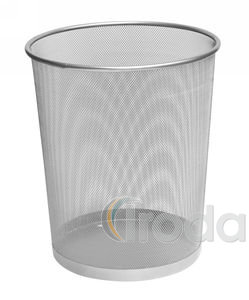 Papírkosár fémhálós ezüst, cc.18L, 29,5átm.x 35mag.x 24átm.cm