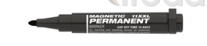 Ico permanent marker 11 XXL kerek hegy, fekete írás, mágnessel
