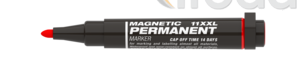Ico permanent marker 11 XXL kerek hegy, piros írás, mágnessel