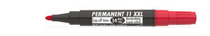 ICO permanent marker 11 XXL piros, kerek csúcs