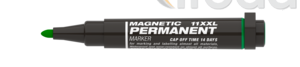 Ico permanent marker 11 XXL kerek hegy, zöld írás, mágnessel
