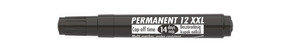 Marker alkoholos 12 XXL 1-4mm vágott fekete ICO