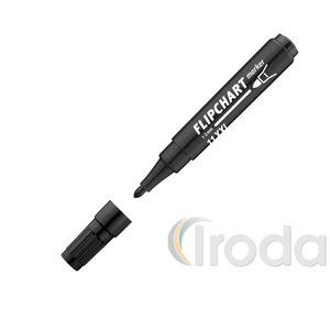 ICO flipchart marker 11 XXL fekete, kerek csúcsos