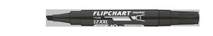 ICO 12XXL Flipchartmarker fekete, vágott csúcsos