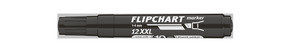ICO 12XXL Flipchartmarker fekete, vágott csúcsos